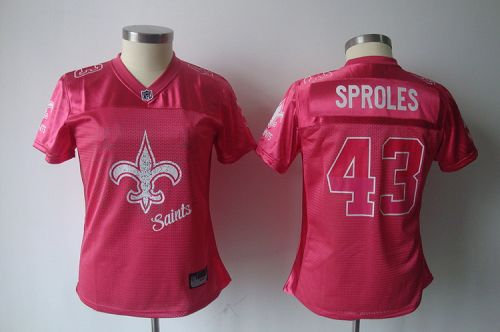 Saints #43 Darren Sproles Pink 2011 Women's Fem Fan NFL Jersey
